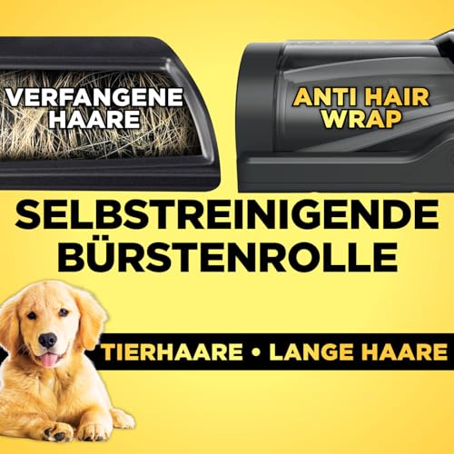 Shark Detect Clean Akku-Staubsauger, 60 Min Laufzeit, starke Saugkraft, DirtDetect, 2L Selbstentleerung, Anti-Hair-Wrap, Fugenaufsatz, Weiß.