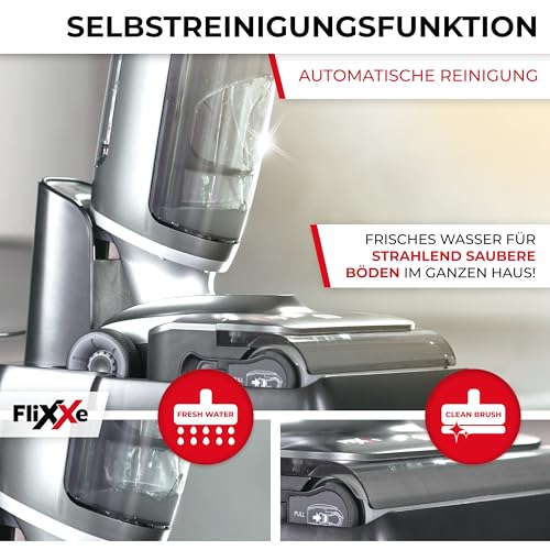 Flixxe X3 2-in-1 Nass-/Trockensauger, kabellos, 200W, 40 Min Laufzeit, LED-Display, Selbstreinigung, X-Sense, doppelseitige Kantenreinigung.