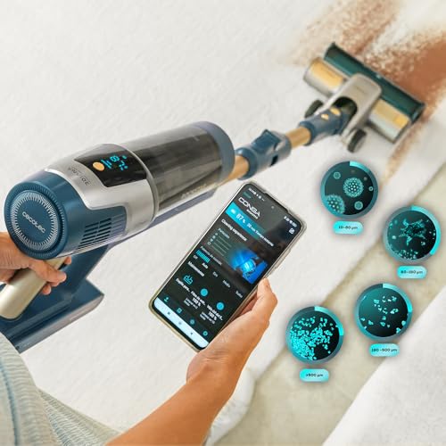 Cecotec Conga Rockstar 11500, 800W, 300AW, 110 Min, KI, App, Auto-Entleerung, Flex-Rohr & Zubehör, kabelloser Staubsauger.