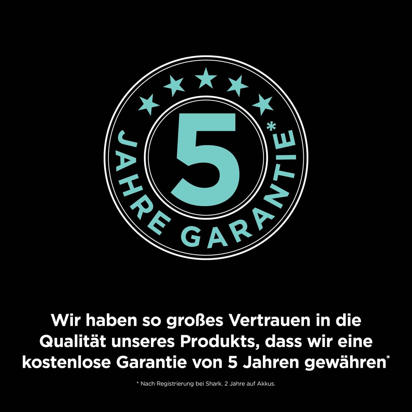 Shark Detect Clean Akku-Staubsauger, 60 Min Laufzeit, starke Saugkraft, DirtDetect, 2L Selbstentleerung, Anti-Hair-Wrap, Fugenaufsatz, Weiß.