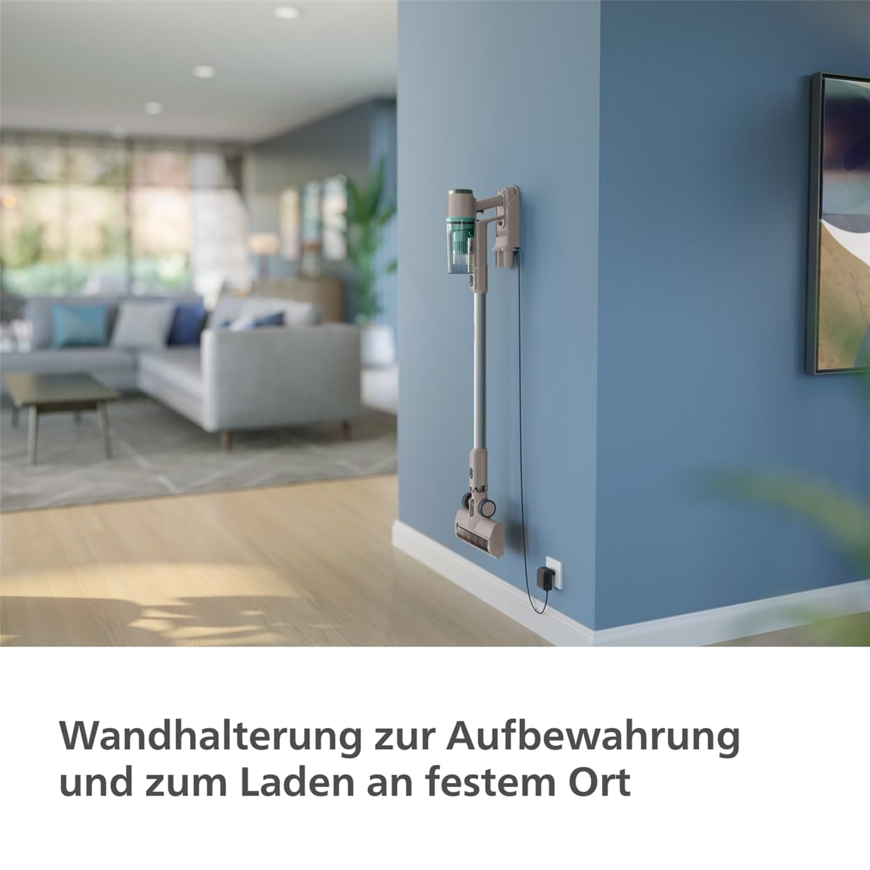 Philips Serie 3000 Akku-Staubsauger, 60 Min Laufzeit, LED-Düse, starker Saugkraft, inkl. Fugen- & Kombidüse, austauschbarer Akku (XC3032/01).