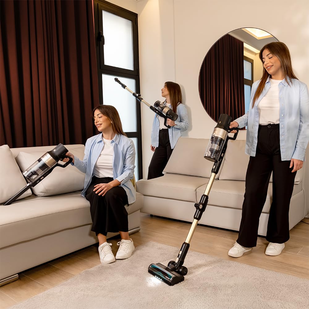 Cecotec Conga Rockstar 11500, 800W, 300AW, 110 Min, KI, App, Auto-Entleerung, Flex-Rohr & Zubehör, kabelloser Staubsauger.