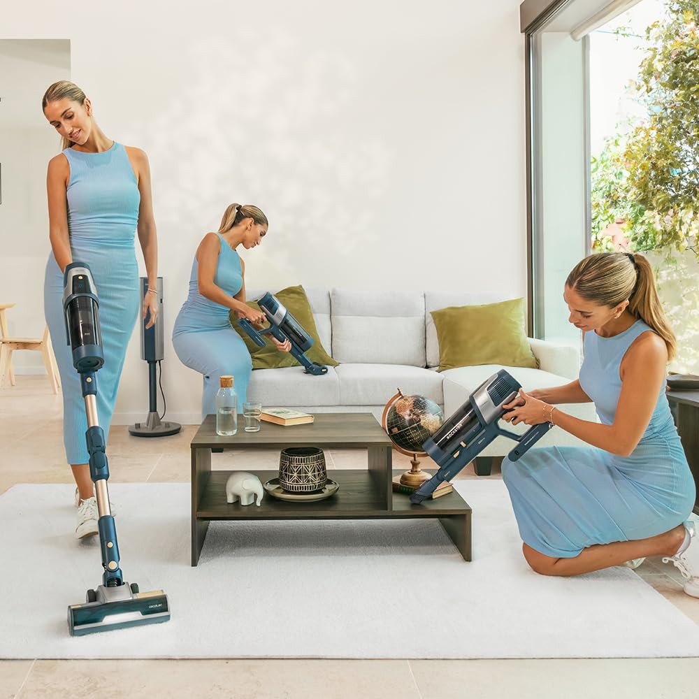 Cecotec Conga Rockstar 11500, 800W, 300AW, 110 Min, KI, App, Auto-Entleerung, Flex-Rohr & Zubehör, kabelloser Staubsauger.