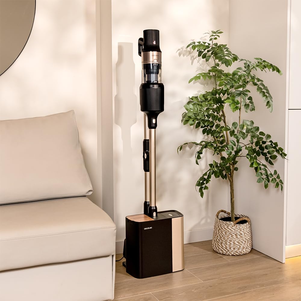 Cecotec Conga Rockstar 11500, 800W, 300AW, 110 Min, KI, App, Auto-Entleerung, Flex-Rohr & Zubehör, kabelloser Staubsauger.