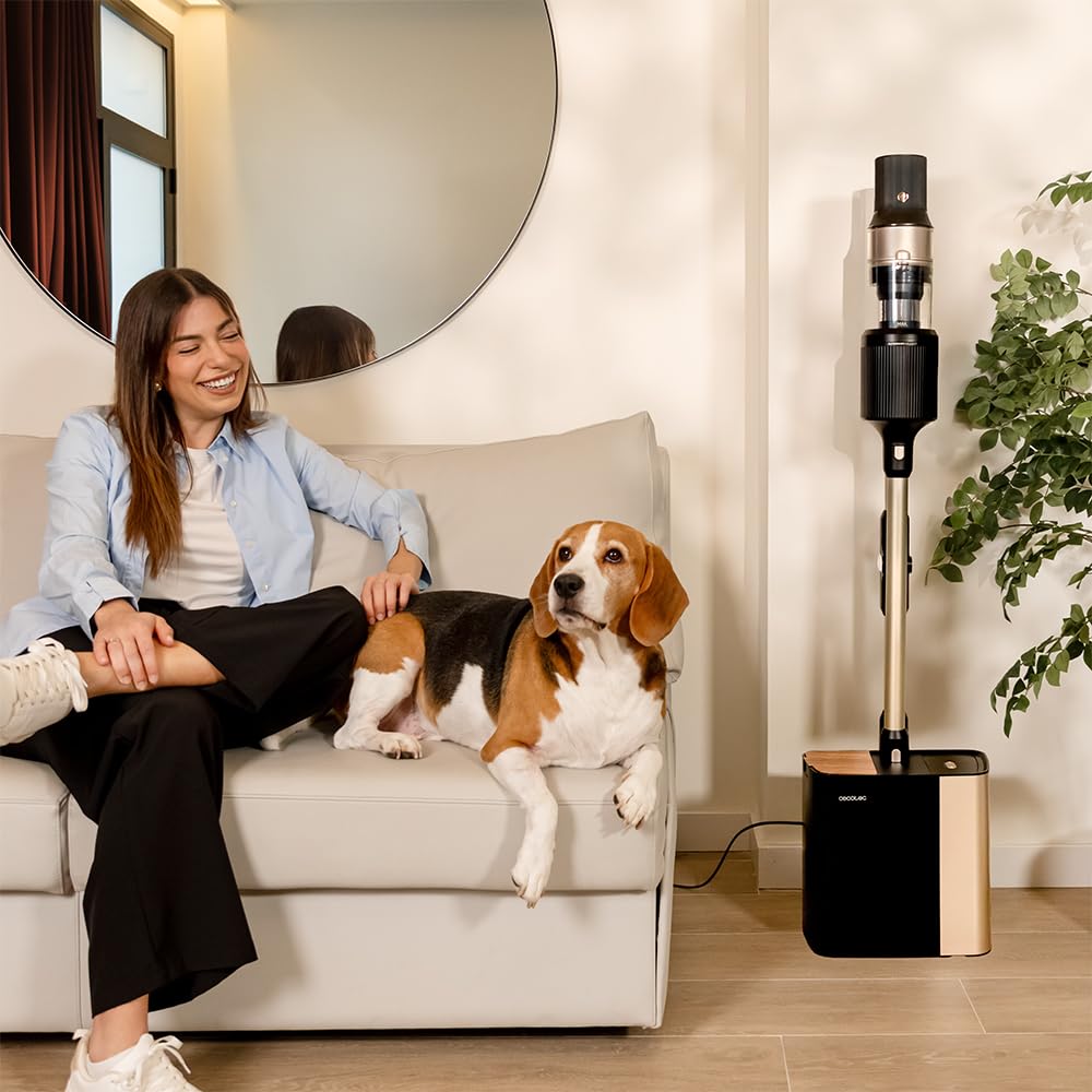 Cecotec Conga Rockstar 11500, 800W, 300AW, 110 Min, KI, App, Auto-Entleerung, Flex-Rohr & Zubehör, kabelloser Staubsauger.
