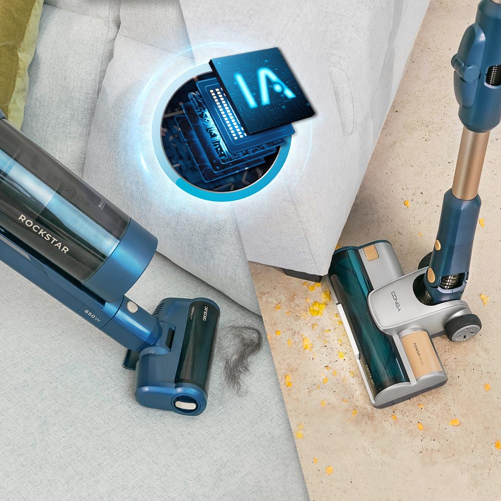 Cecotec Conga Rockstar 11500, 800W, 300AW, 110 Min, KI, App, Auto-Entleerung, Flex-Rohr & Zubehör, kabelloser Staubsauger.