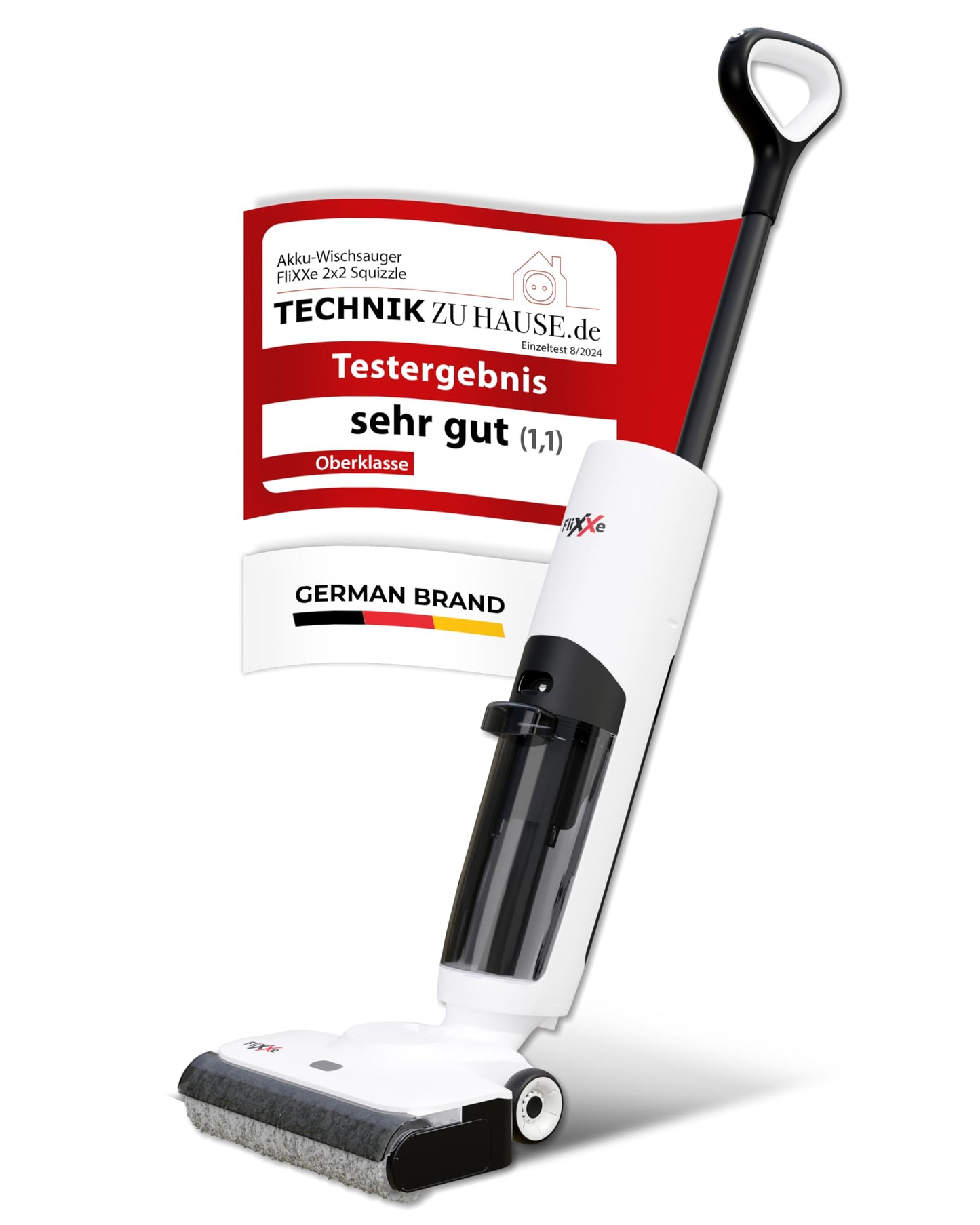 Flixxe X3 2-in-1 Nass-/Trockensauger, kabellos, 200W, 40 Min Laufzeit, LED-Display, Selbstreinigung, X-Sense, doppelseitige Kantenreinigung.