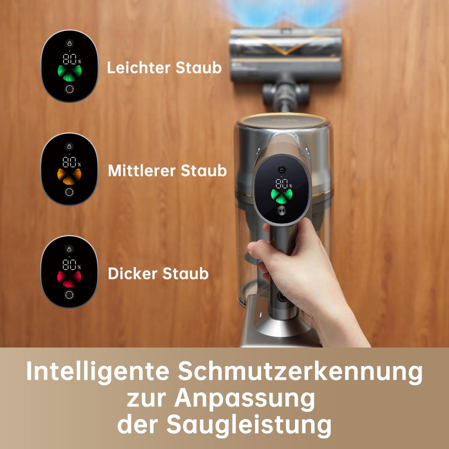 Dreame Z10 Akku-Staubsauger, 210AW, 90 Min Laufzeit, H14-HEPA 99,99%, Staubsicht-Tech, Auto-Erkennung & Saugkraft-Anpassung.