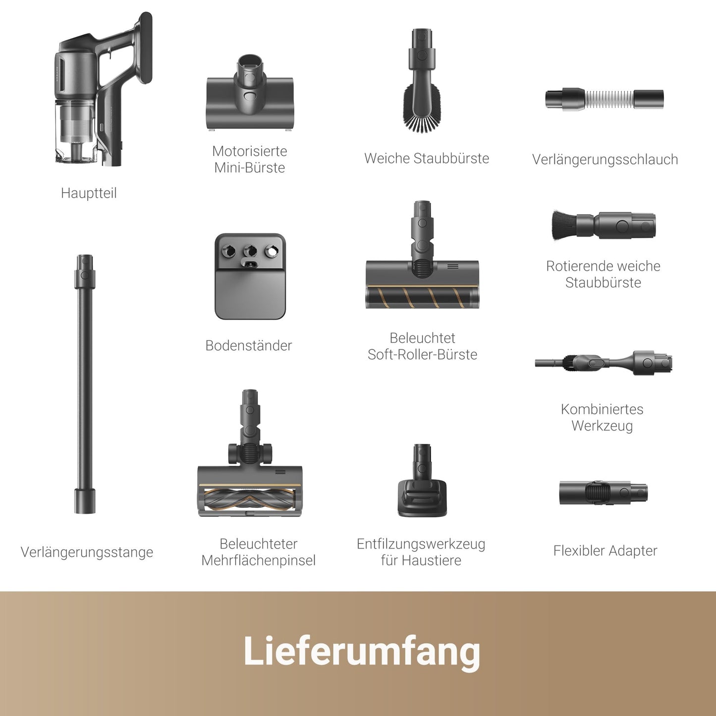 Dreame Z10 Akku-Staubsauger, 210AW, 90 Min Laufzeit, H14-HEPA 99,99%, Staubsicht-Tech, Auto-Erkennung & Saugkraft-Anpassung.