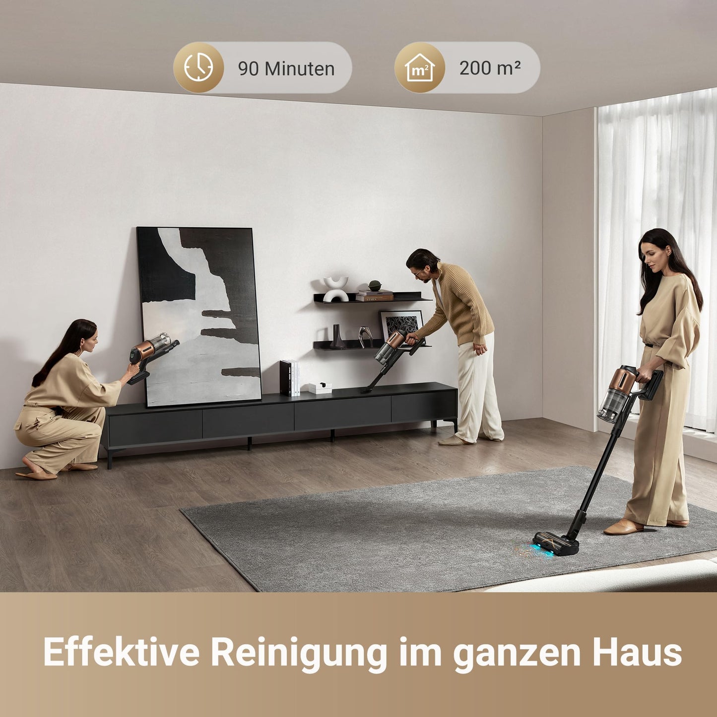 Dreame Z10 Akku-Staubsauger, 210AW, 90 Min Laufzeit, H14-HEPA 99,99%, Staubsicht-Tech, Auto-Erkennung & Saugkraft-Anpassung.