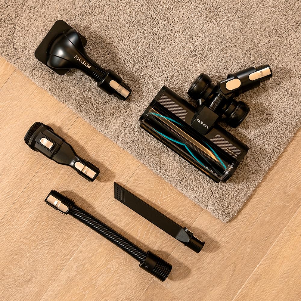 Cecotec Conga Rockstar 11500, 800W, 300AW, 110 Min, KI, App, Auto-Entleerung, Flex-Rohr & Zubehör, kabelloser Staubsauger.