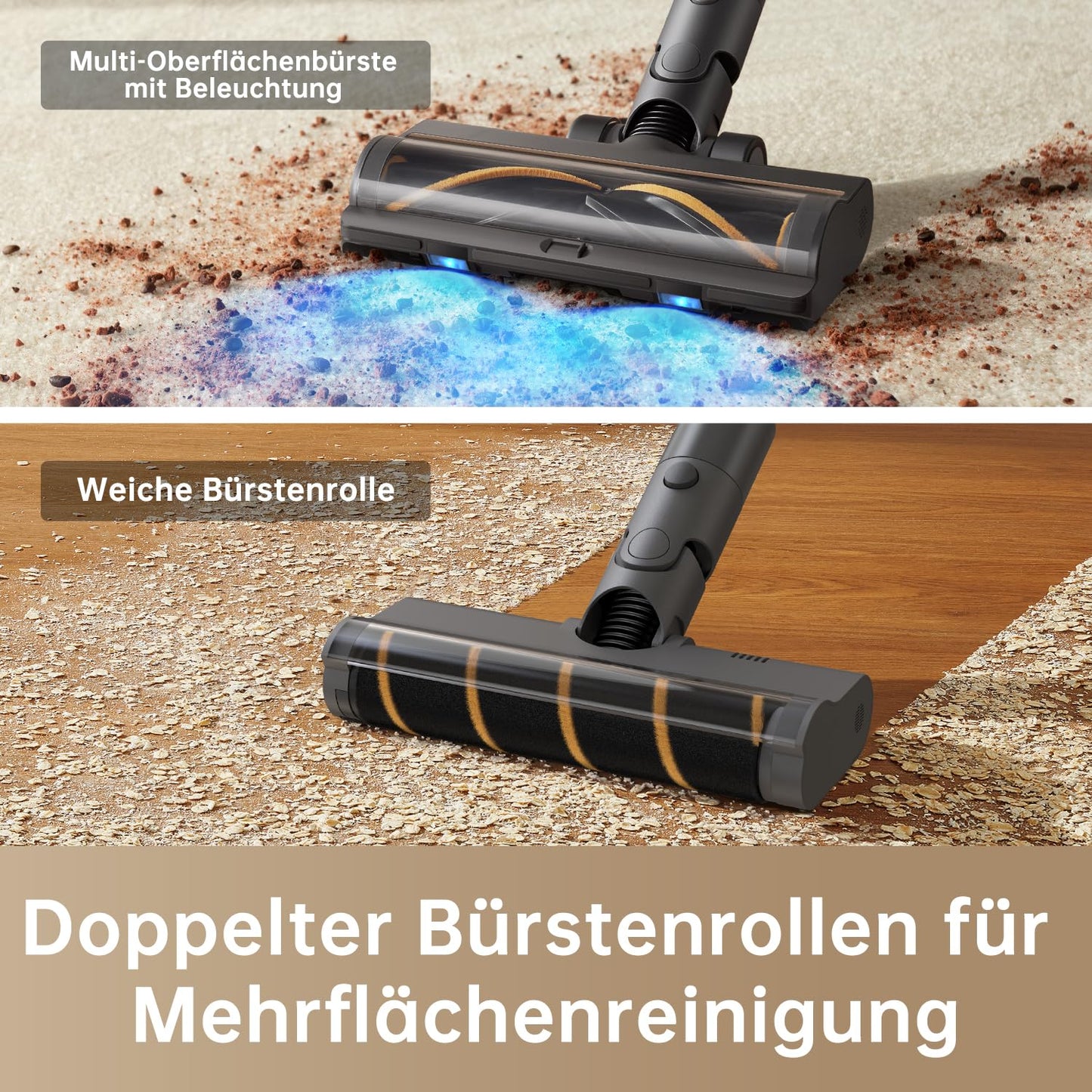 Dreame Z10 Akku-Staubsauger, 210AW, 90 Min Laufzeit, H14-HEPA 99,99%, Staubsicht-Tech, Auto-Erkennung & Saugkraft-Anpassung.