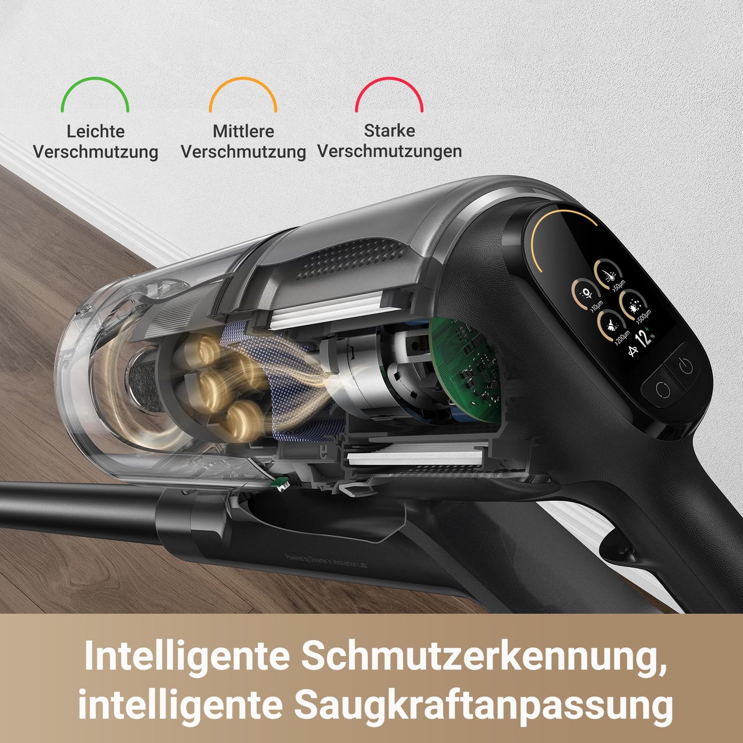 Dreame Z10 Akku-Staubsauger, 210AW, 90 Min Laufzeit, H14-HEPA 99,99%, Staubsicht-Tech, Auto-Erkennung & Saugkraft-Anpassung.