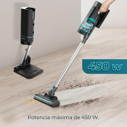 Cecotec Conga Rockstar 11500, 800W, 300AW, 110 Min, KI, App, Auto-Entleerung, Flex-Rohr & Zubehör, kabelloser Staubsauger.