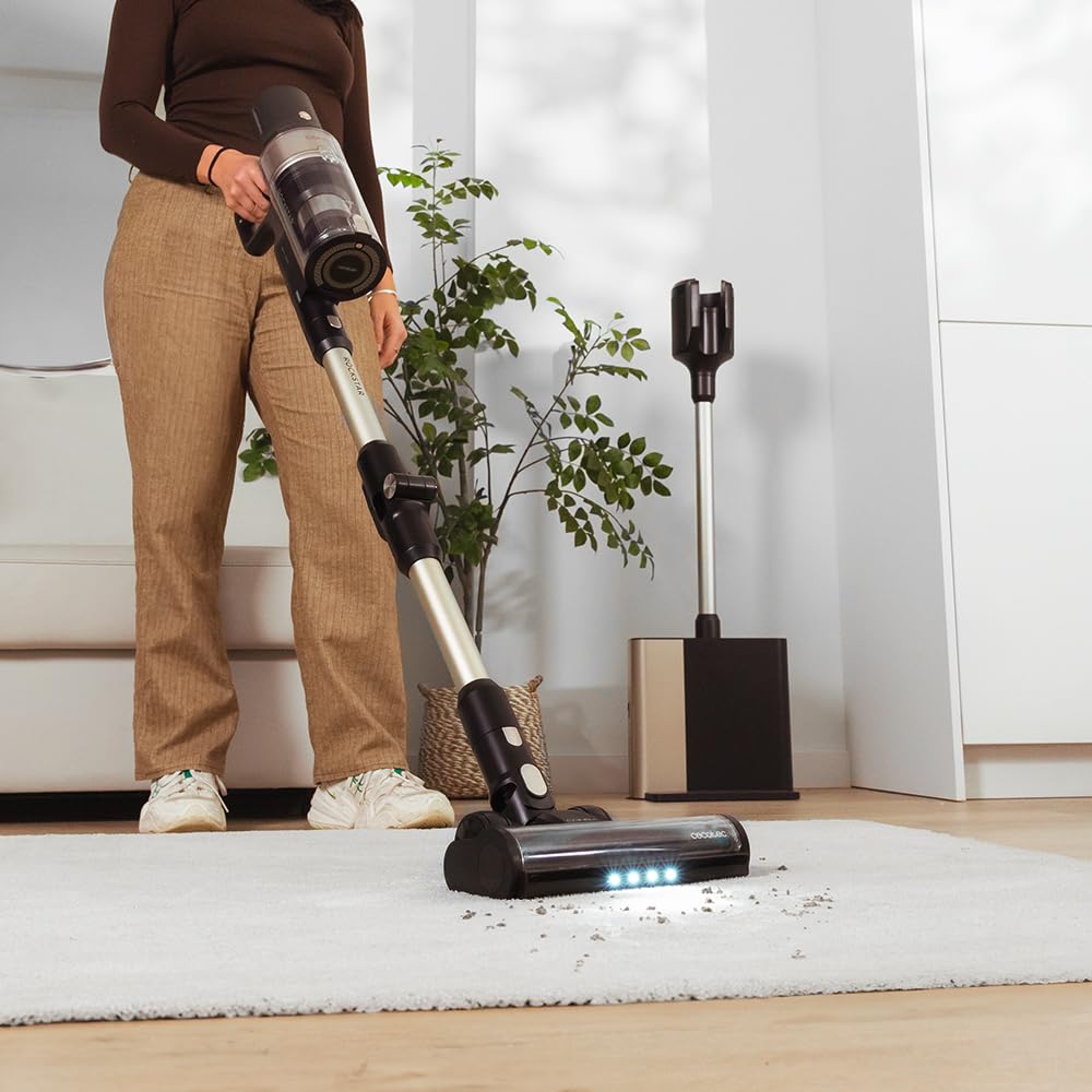 Cecotec Conga Rockstar 11500, 800W, 300AW, 110 Min, KI, App, Auto-Entleerung, Flex-Rohr & Zubehör, kabelloser Staubsauger.
