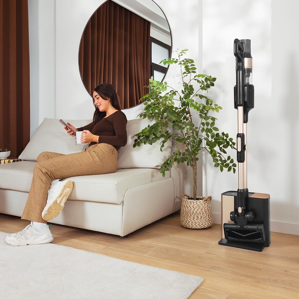 Cecotec Conga Rockstar 11500, 800W, 300AW, 110 Min, KI, App, Auto-Entleerung, Flex-Rohr & Zubehör, kabelloser Staubsauger.