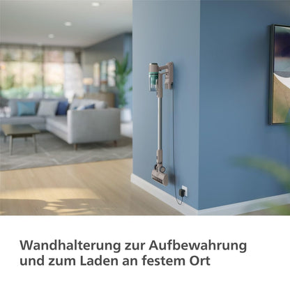Philips Serie 3000 Akku-Staubsauger, 60 Min Laufzeit, LED-Düse, starker Saugkraft, inkl. Fugen- & Kombidüse, austauschbarer Akku (XC3032/01).