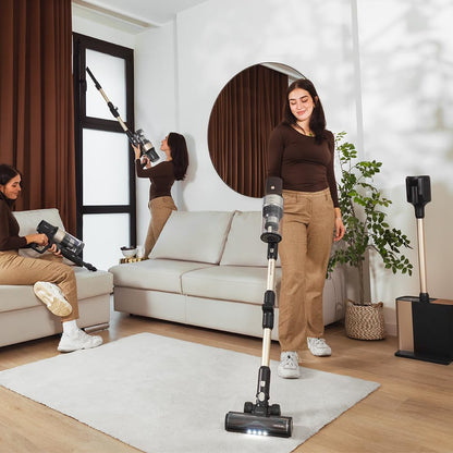 Cecotec Conga Rockstar 11500, 800W, 300AW, 110 Min, KI, App, Auto-Entleerung, Flex-Rohr & Zubehör, kabelloser Staubsauger.