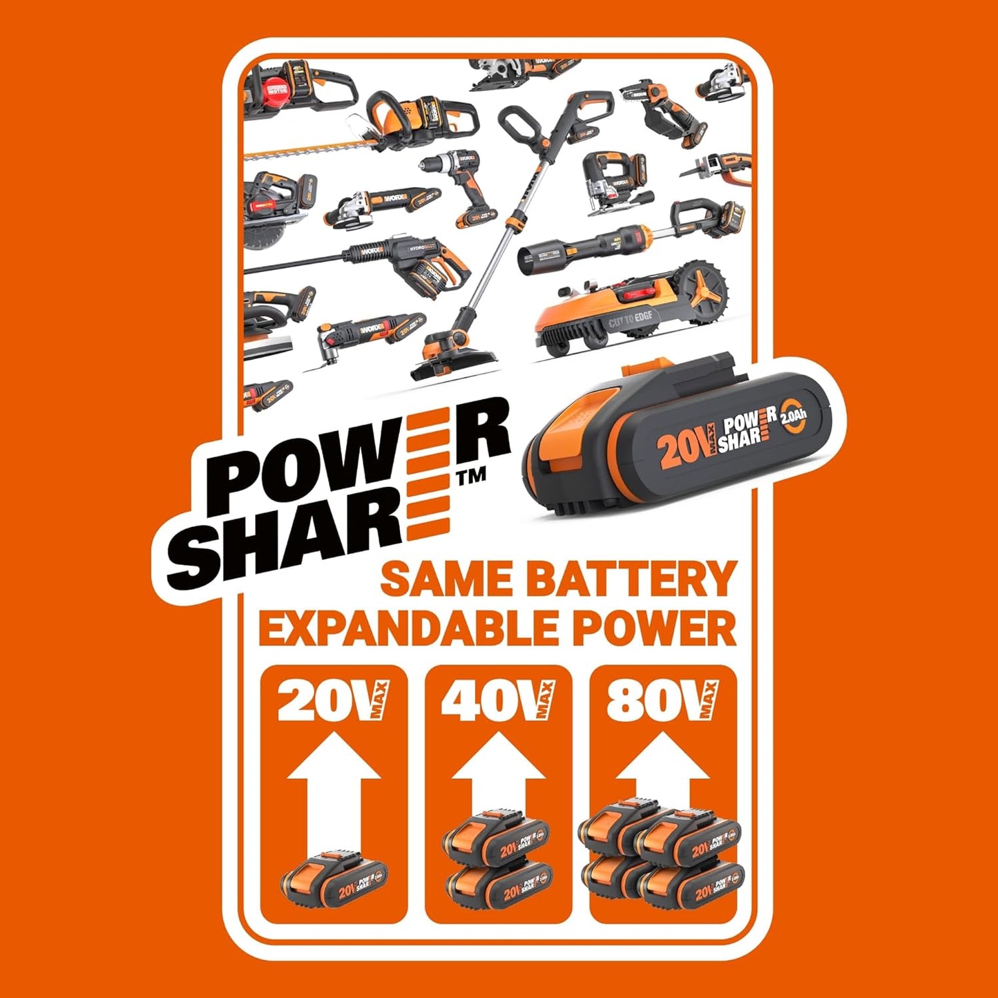 WORX 20 V Akku-Staubsauger WX038, 25 kPa, kabellos, 45 Min Laufzeit, leicht, für Tierhaare, Teppich & Auto, inkl. 2 Akkus & Wandhalter