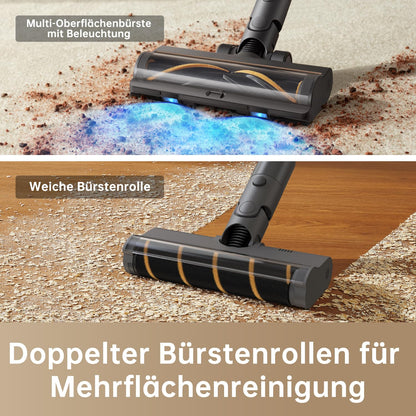Dreame Z10 Akku-Staubsauger, 210AW, 90 Min Laufzeit, H14-HEPA 99,99%, Staubsicht-Tech, Auto-Erkennung & Saugkraft-Anpassung.